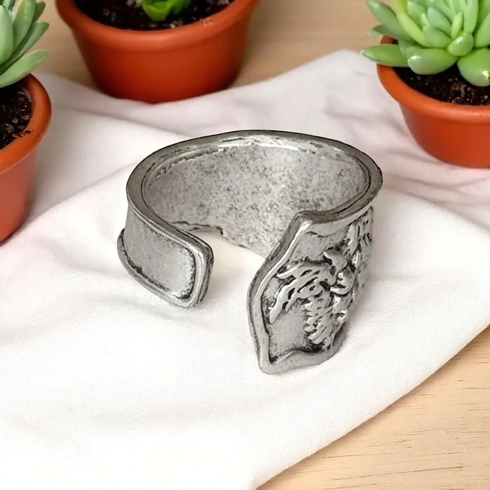 5 For $25💫Trendy Modish Silver Spoon Ring